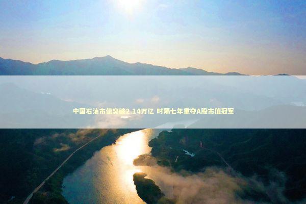 中国石油市值突破2.14万亿 时隔七年重夺A股市值冠军