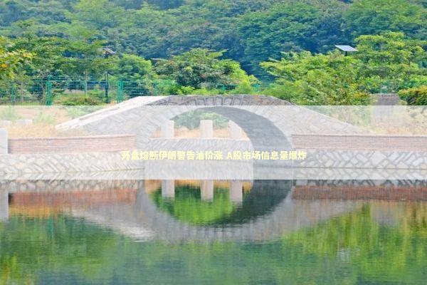 开盘熔断伊朗警告油价涨 A股市场信息量爆炸